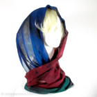 Sjaal rood-blauw 28