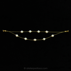 Armband van een bruidsschat - set verguld met witte parels 13