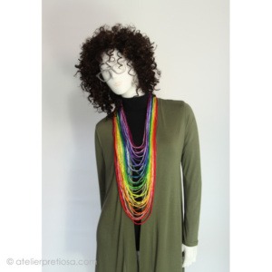 Ketting van zijden koorden regenboog - Afbeelding 4