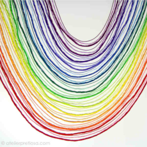 Ketting van zijden koorden regenboog - Afbeelding 6