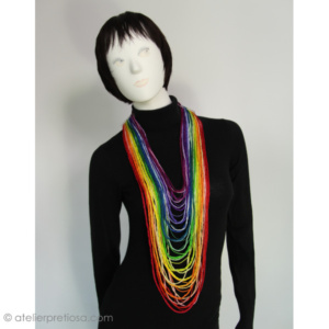 Ketting van zijden koorden regenboog - Afbeelding 5
