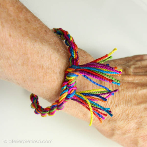 Armband parelgaren regenboog