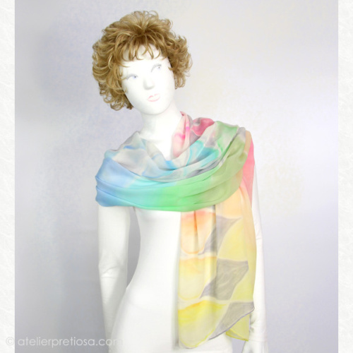 Doek regenboog aquarel