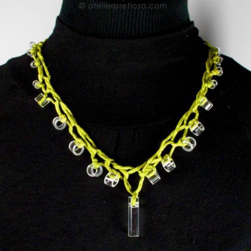 Ketting groen met kralen