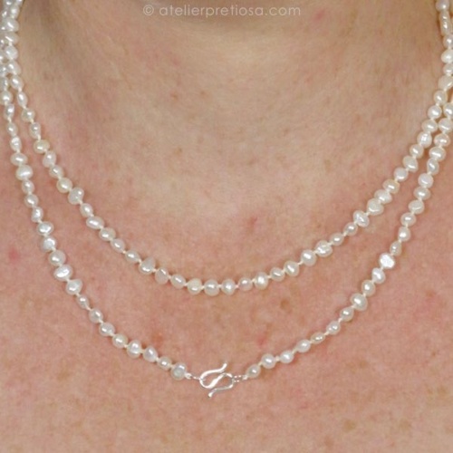 Ketting met kleine parels lang
