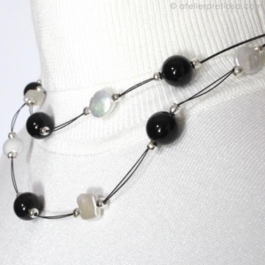 Ketting met onyx en parels (3)