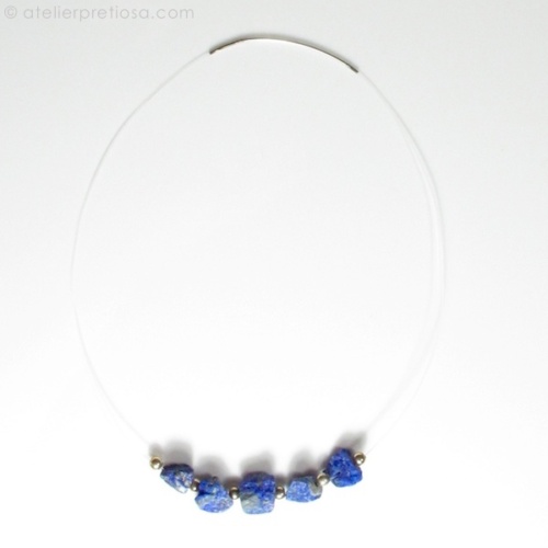 Ketting met ruwe lapis kort