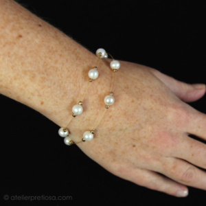 Bruidsschat (set verguld met witte parels) - Afbeelding 6